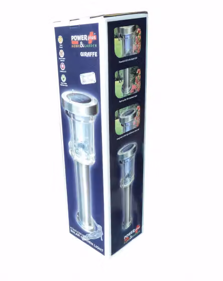 Lampada solare da giardino in acciaio inox POWERplus Giraffa