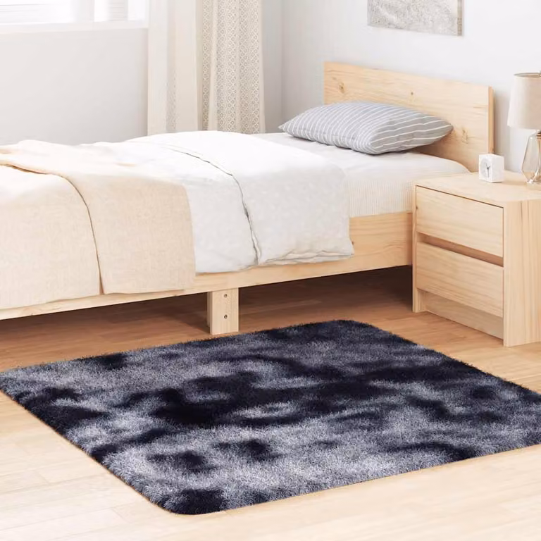Tappeto Shaggy a Pelo Lungo vidaXL NAVARRA Grigio Scuro L/P: 120 x 120 cm