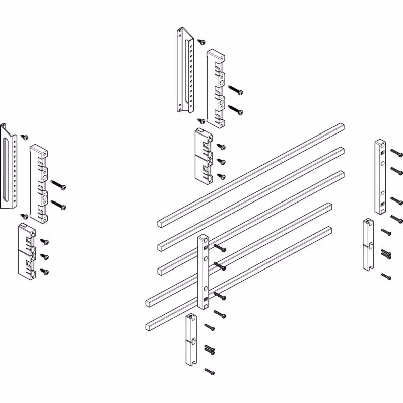 Modulo barra collettrice ABN a incasso 2FB/3RE 60 mm con CU 12x10 mm, 5 poli, EBM 32 mm MTSC23635