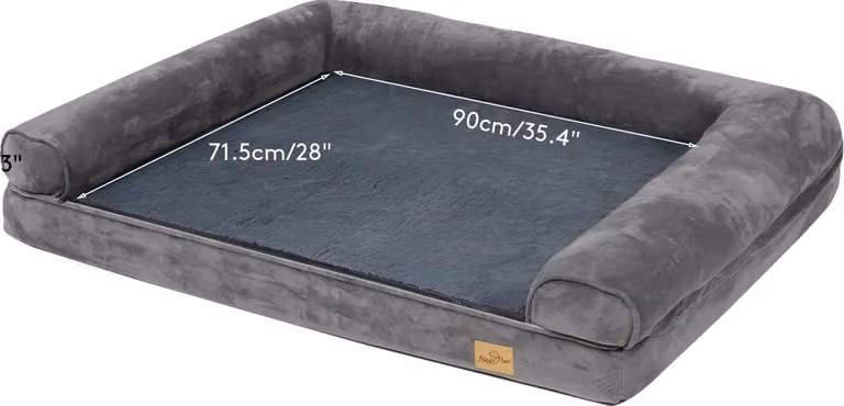Cuccia per cani, comfort ortopedico, rivestimento removibile, grigio, extra grande