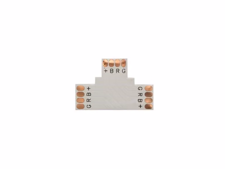 Connettore PCB flessibile a forma di T - Colore RGB da 10 mm