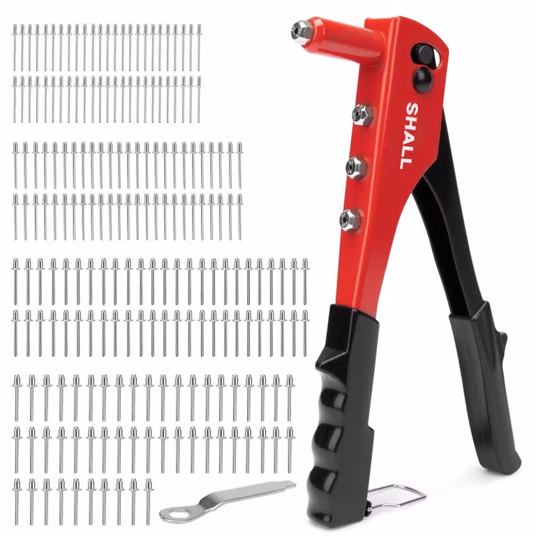 Set di fissaggi a rivetto 4-in-1 con 200 rivetti per auto, pelle, plastica e lavori di arredamento