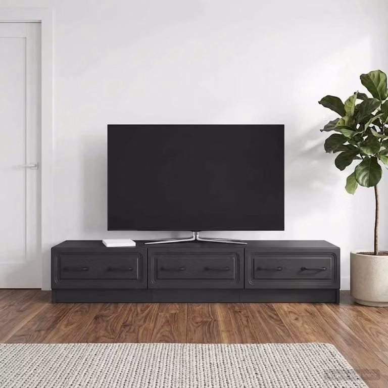 Mobile TV moderno vidaXL in nero, L 147 x P 34,5 x H 27 cm