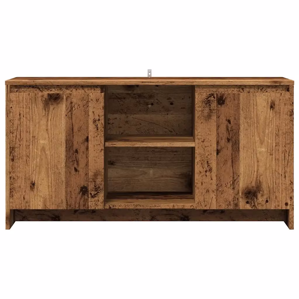 Mobile porta TV vintage HELLOSHOP26 in legno composito marrone con finitura opaca L: 102 cm, P: 37,5 cm, H: 52,5 cm – 2