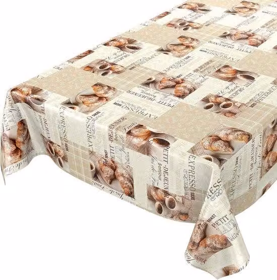 Tovaglia - Marrone caffè, beige, 240 x 140 cm