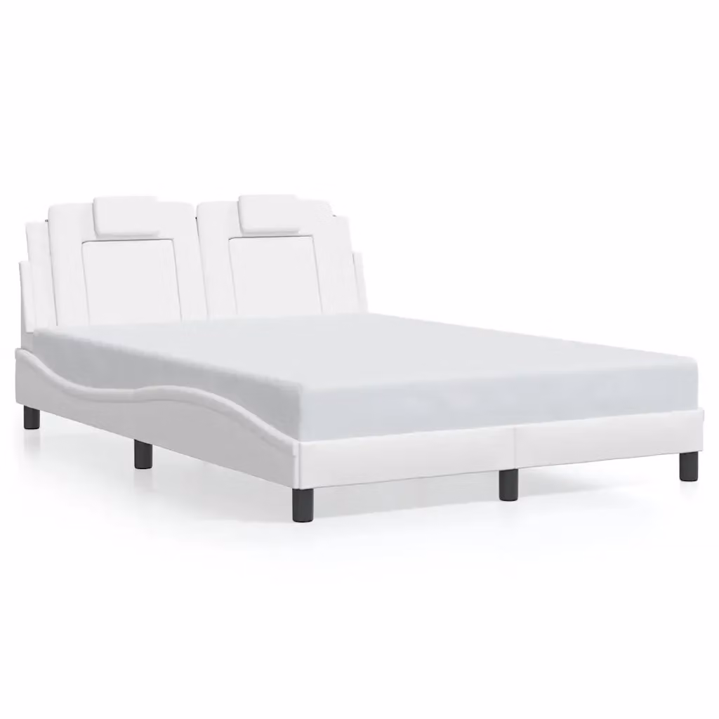 Giroletto Viana vidaXL in similpelle bianco senza materasso L/P/H: 200 x 120 x 74,5 cm – 2