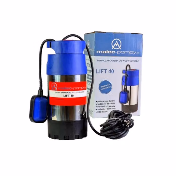 Pompa sommergibile Malec LIFT 40, 1000W, 230V, con galleggiante