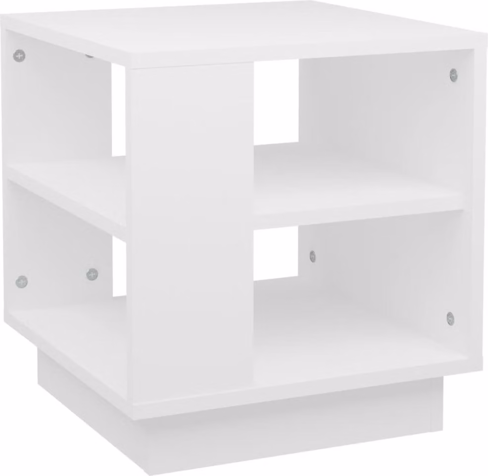 Tavolino da Salotto Bianco 40x40x43 cm in Legno Multistrato