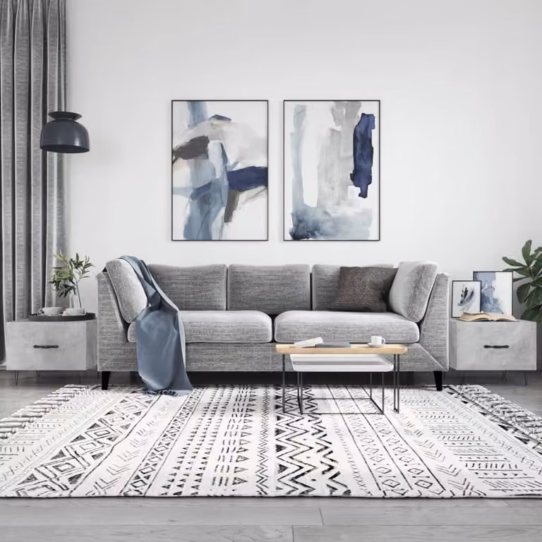 Maison Exclusive - Tavolini da salotto 2 pz. Grigio cemento 50x50x40 cm Materiale ligneo