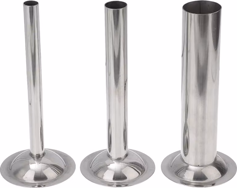 3 tubi per insaccati in acciaio inox per tritacarne - perfetti per la produzione di salsicce in casa