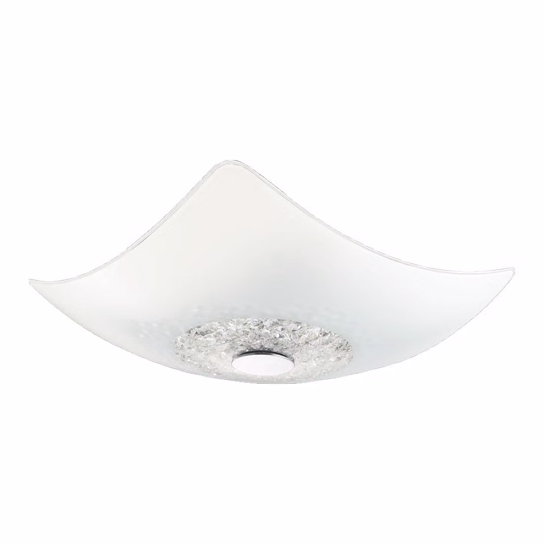 Plafoniera CETARO, 2xE27/40W, bianco con cristalli L: 400, L: 170, H: 400, dimmerabile