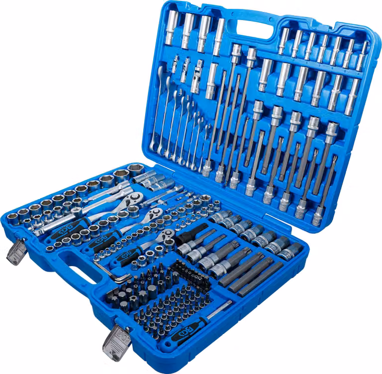 Set di chiavi esagonali BGS 6,3 mm (1/4") / 10 mm (3/8") / 12,5 mm (1/2") 214 pezzi - 2259