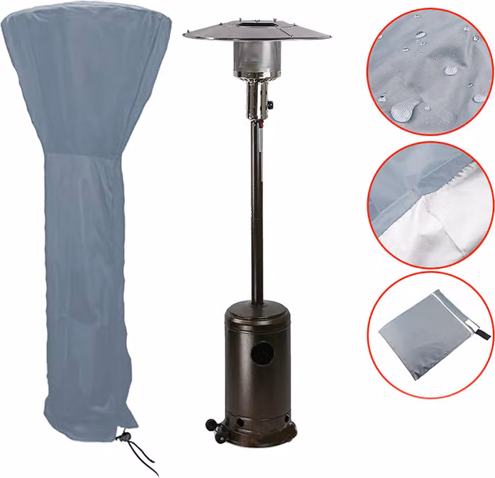 INF Copertura impermeabile per riscaldatore da giardino e patio Grigio XL