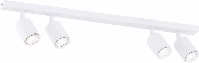 Lampada da soffitto minimalista con 4 faretti, listello bianco da 70 cm, FLASH 4xGU10 8W Emibig