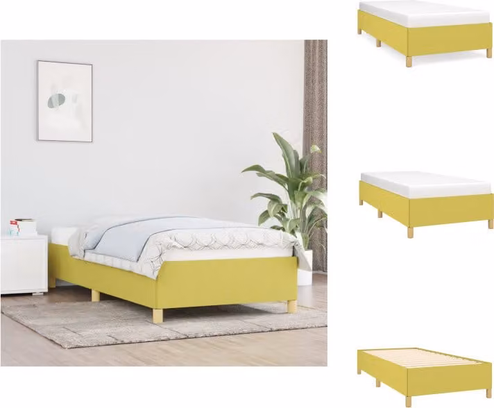 vidaXL Struttura letto verde 80x200 cm in tessuto - Letti e strutture letto