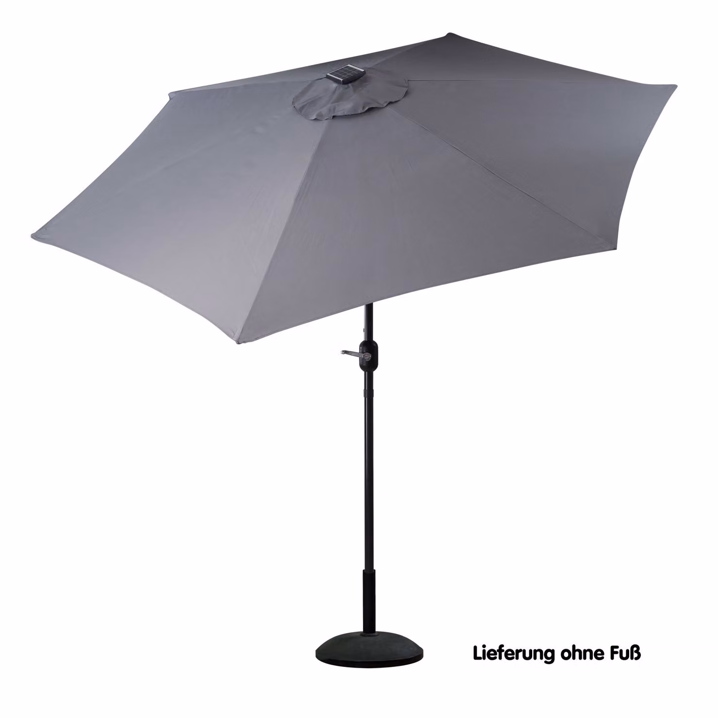 Ombrellone in alluminio Triest Solar / LED antracite
