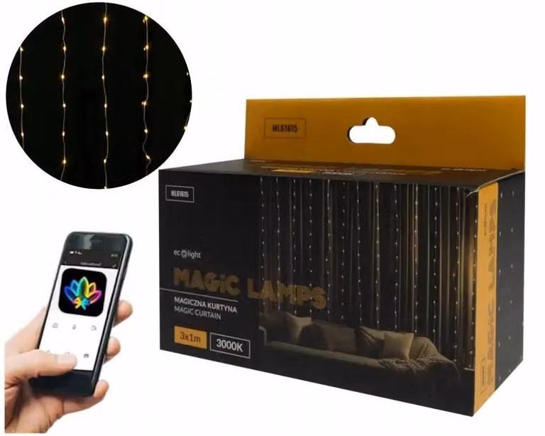 Eco luce Natale tenda magica 200led 3m * 1m 3000K