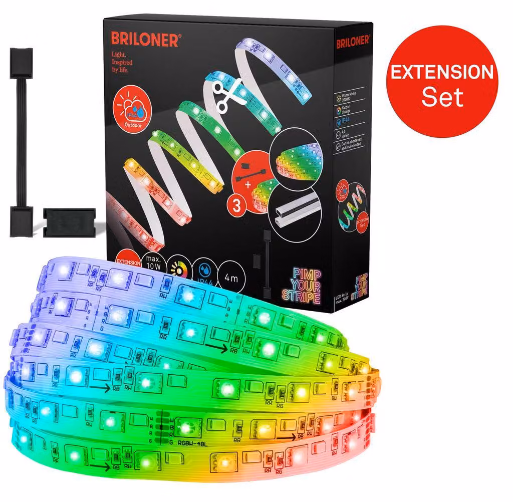 Pimp Your Stripe Set di espansione LED Strip 4 m, IP44 per esterni, WiFi, RGB+W