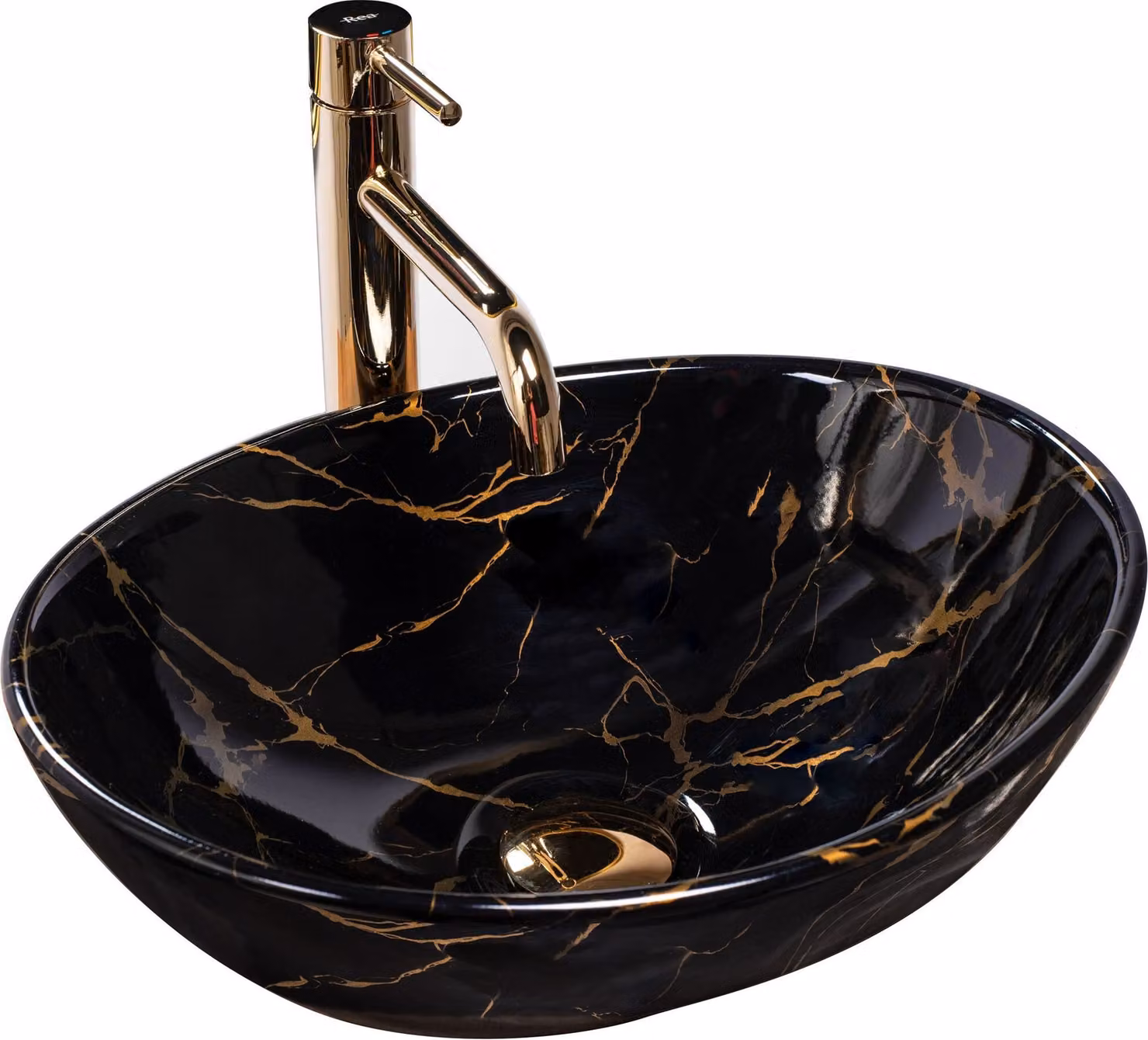 Lavabo da Appoggio Rea Sofia Black Marble