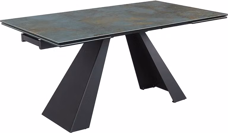 Tavolo pieghevole SALVADORE CERAMIC 160(240)x90 turchese ossido verde