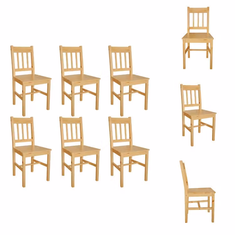 vidaXL Sedie da pranzo 6 pz. Legno di pino - sedie da pranzo