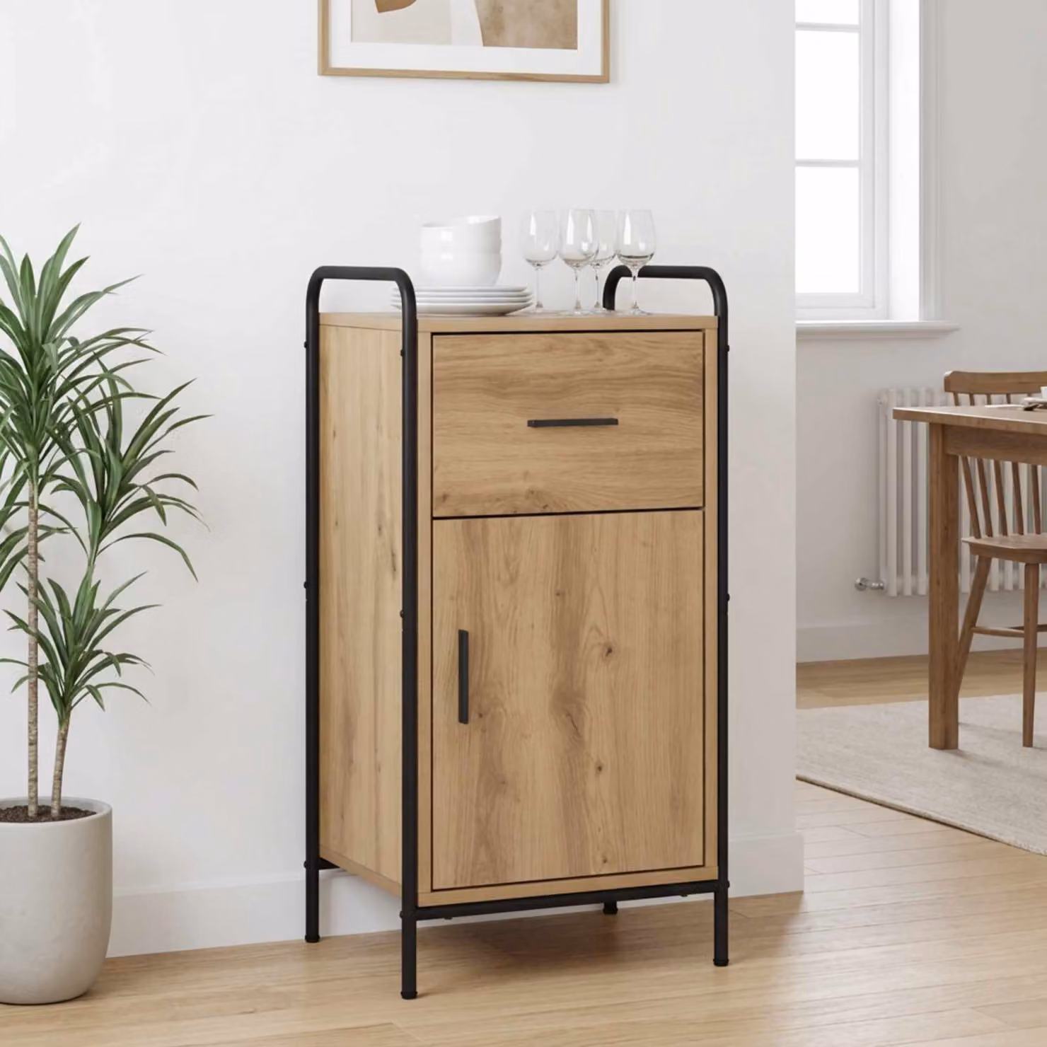 vidaXL Credenza Rovere Artigianale 97 x 33 x 81 cm