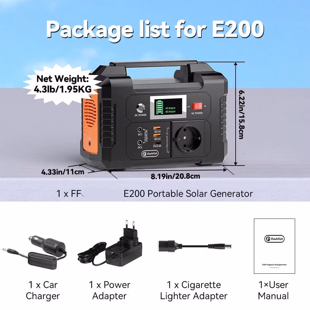 Centralina portatile – Batteria mobile – Alimentazione di emergenza – Batteria per campeggio – Capacità di 151 Wh