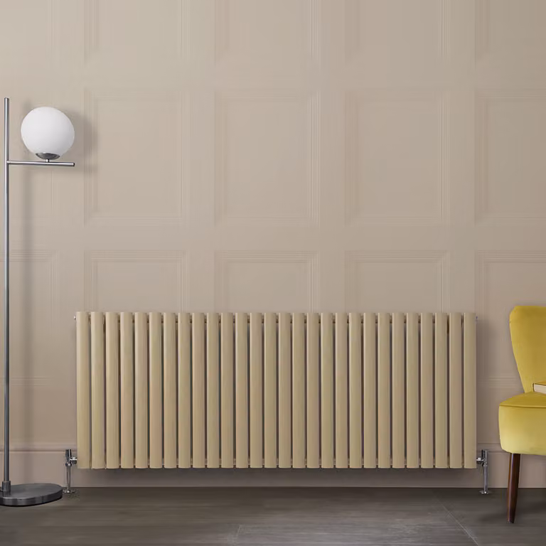 Radiatore di Design Orizzontale Marrone (Elk Marrone) - 635mm x 1647mm - Pannello Doppio  - Revive
