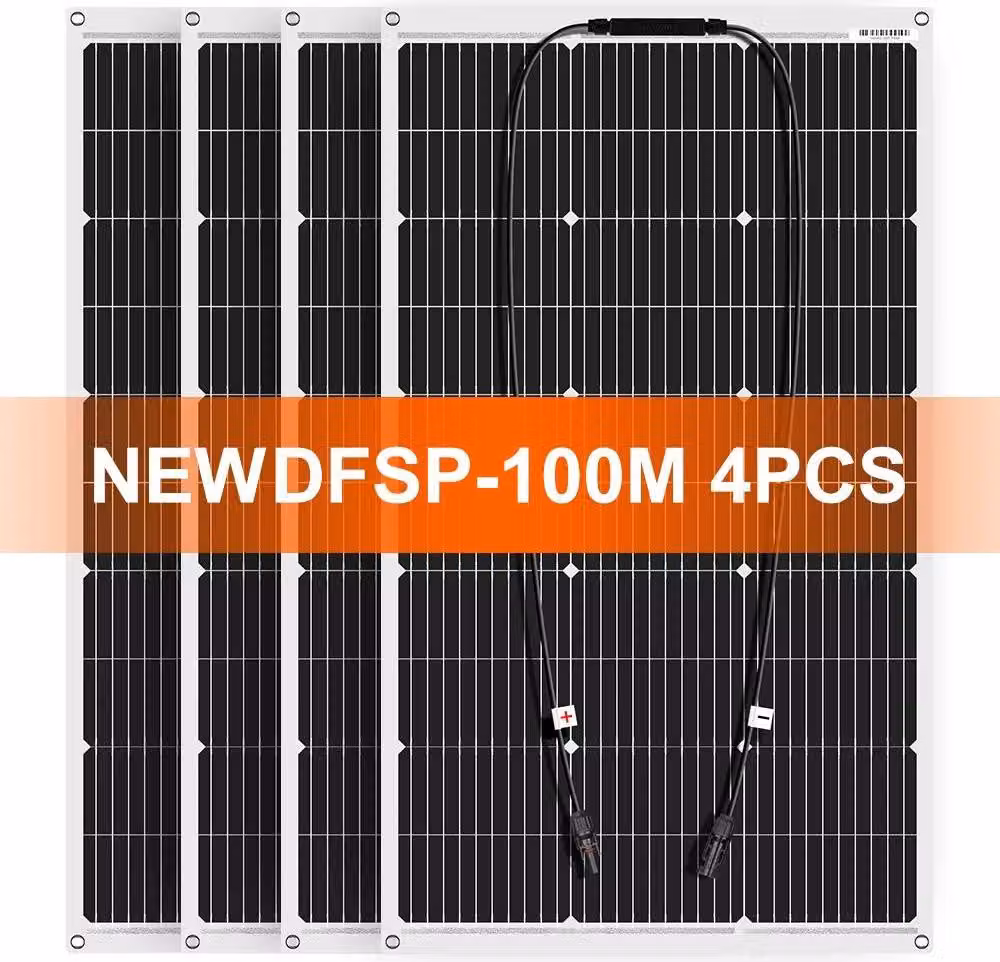 Pannello solare flessibile, potenza di 100W, design monocristallino, 400W