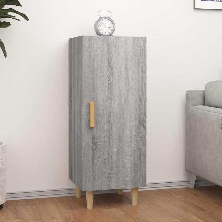 Credenza vidaXL in legno multistrato Grigio Sonoma, L/P/H: 34,5 x 34 x 90 cm