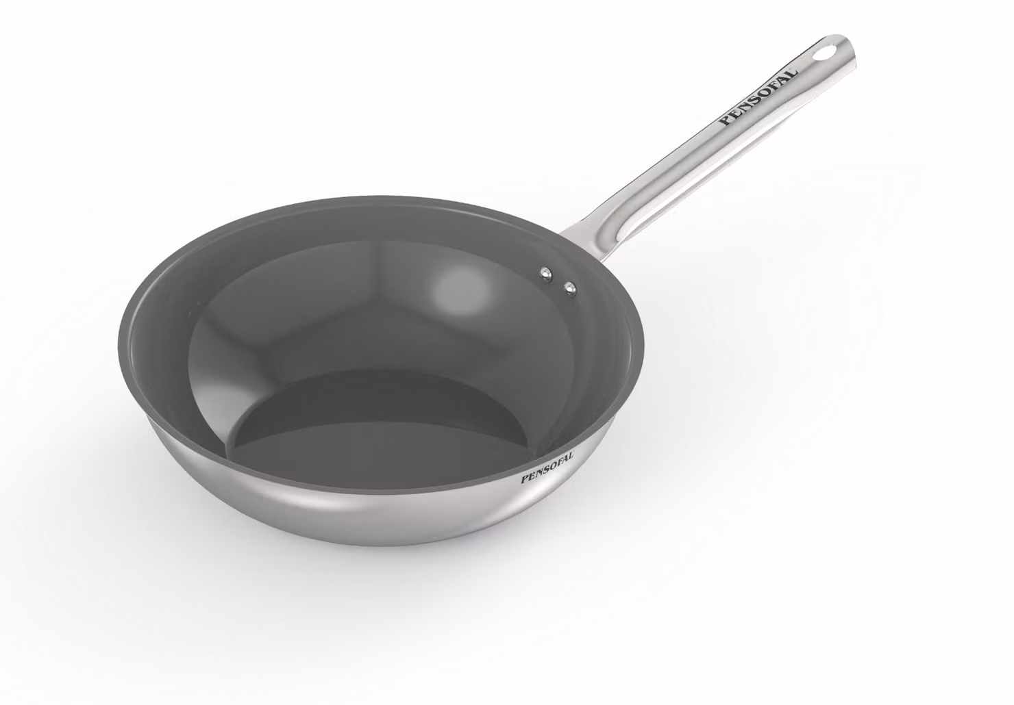 Wok saltapasta in Acciaio inox antiaderente PFAS Free per induzione, un manico, linea New Era, diam. 28 cm