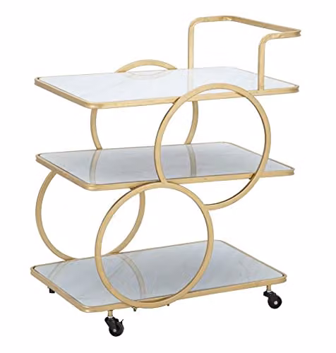 Mauro Ferretti Srl CARRELLO MARble Glass CM 64X46X79