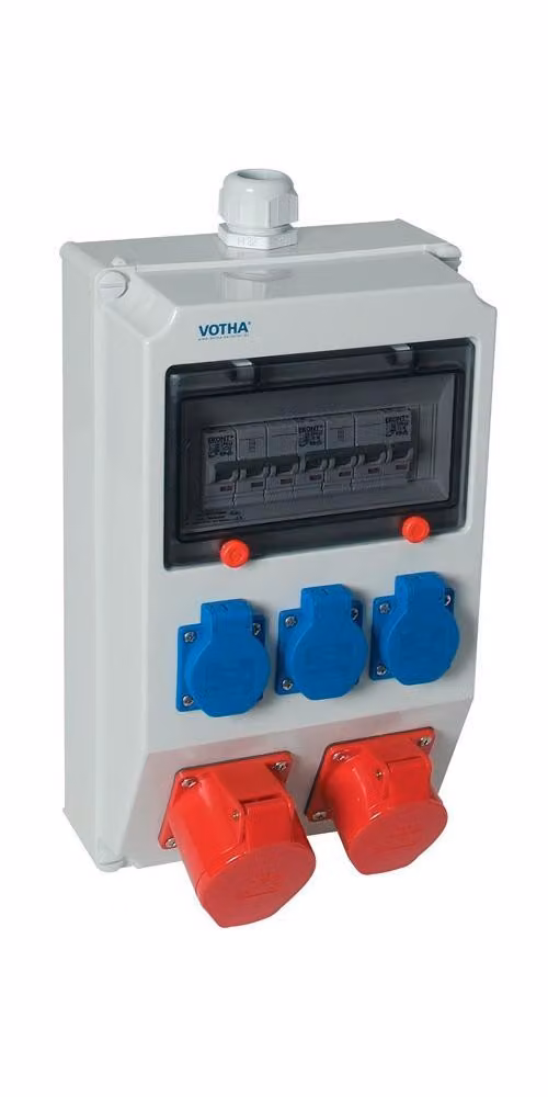 Quadro di distribuzione a parete in plastica attacco a vite M32 2xCEE 16 A,3x230V