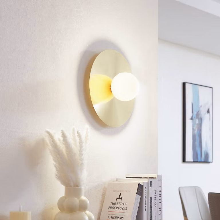 Applique da parete Zain Lindby, dimmerabile, Ottone / Oro, Corridoio, Metallo, Moderno, Applique