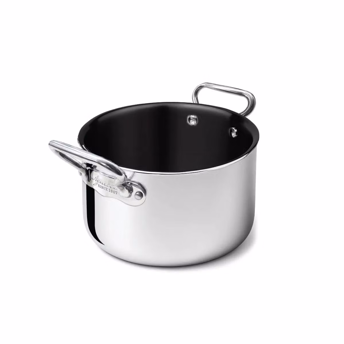 Casseruola Alta in Alu-Inox 1907 3ply antiaderente PFAS Free, con due maniglie, diam. 24cm