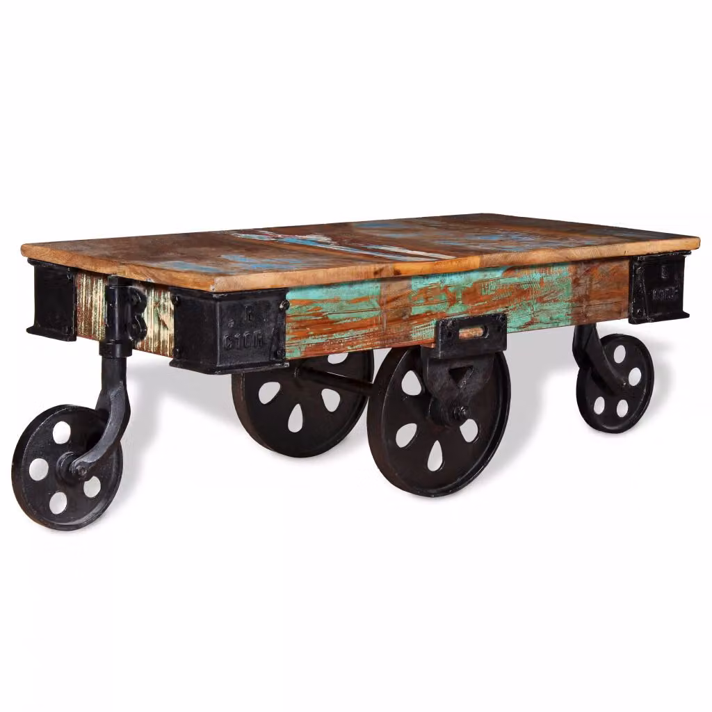 vidaXL Tavolino in legno vecchio 90x45x35 cm