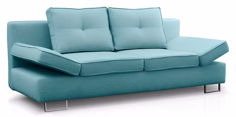 3 Sitz Sofa Couch Textil Polster Stoff Garnitur BEttfunktion Schlafsofa