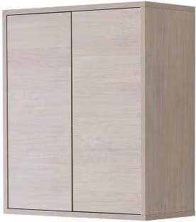 Pensile da bagno sospeso Linea Way in rovere chiaro con 2 ante e apertura push, L: 60 cm, H: 72 cm, P: 30 cm
