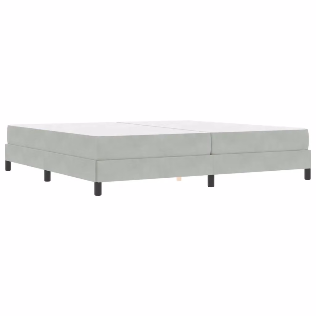 Letto a molle con materasso vidaXL in tessuto Grigio, L/P/H: 200 x 200 x 28 cm – 2