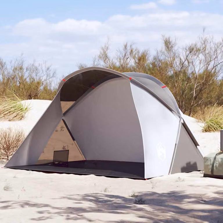 Tenda da spiaggia pop-up vidaXL per 2 persone, impermeabile, grigia, L/P/H: 225 x 158 x 115 cm