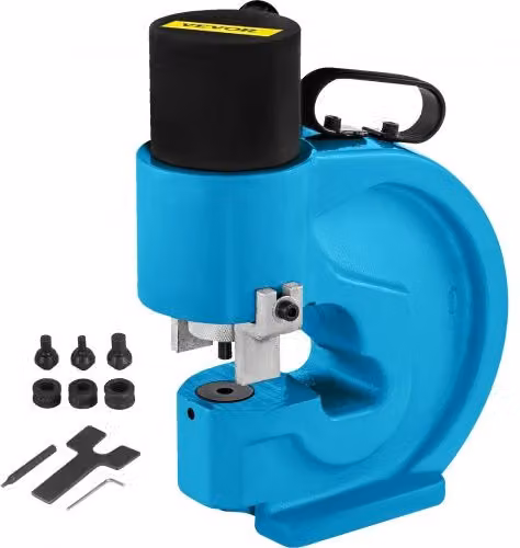 Punzonatrice Idraulica VEVOR CH-70 da 35T in Acciaio Blu per Piastre di Ferro, Rame, Alluminio e Acciaio Inossidabile