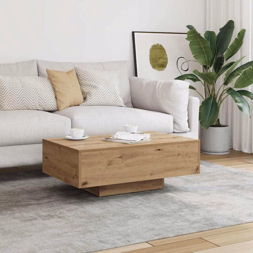 vidaXL Tavolino da Salotto Moderno in Rovere e MDF, L 85 cm x P 55 cm x H 31 cm