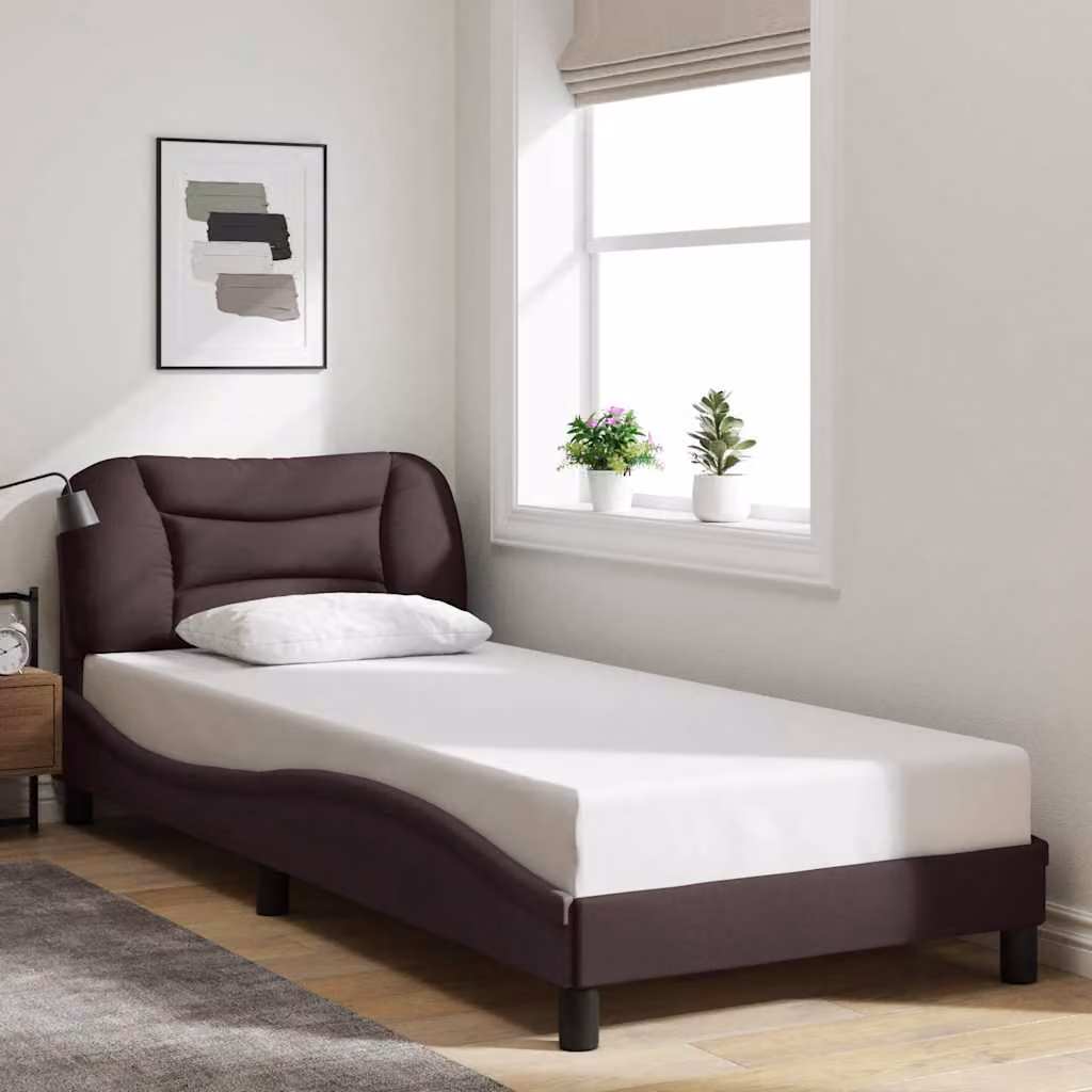 vidaXL Giroletto senza Materasso Hvar Marrone Scuro L/P/H: 80 x 200 cm – 1