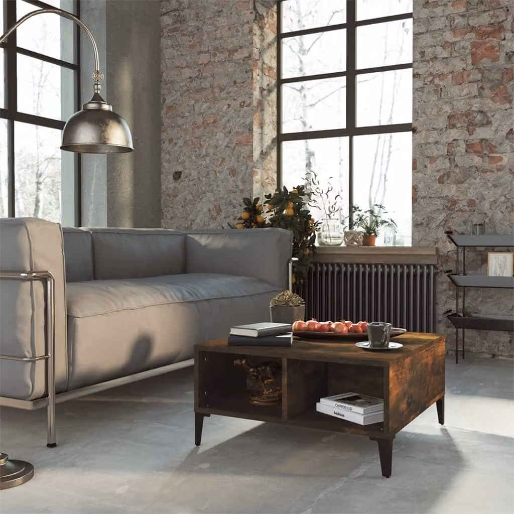 Maison Exclusive - Tavolino in rovere affumicato 60x60x30 cm Materiale ligneo