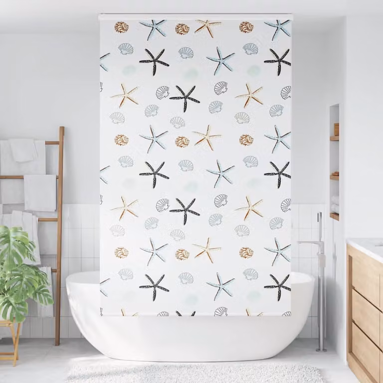 Tenda a Rullo Doccia con Cassonetto 120x240cm Larghezza Tessuto