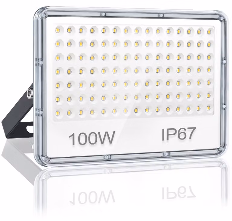 Faretto LED da esterno, 100W, 10000 lumen, grado di protezione IP67, 6500 K, alluminio, colore nero