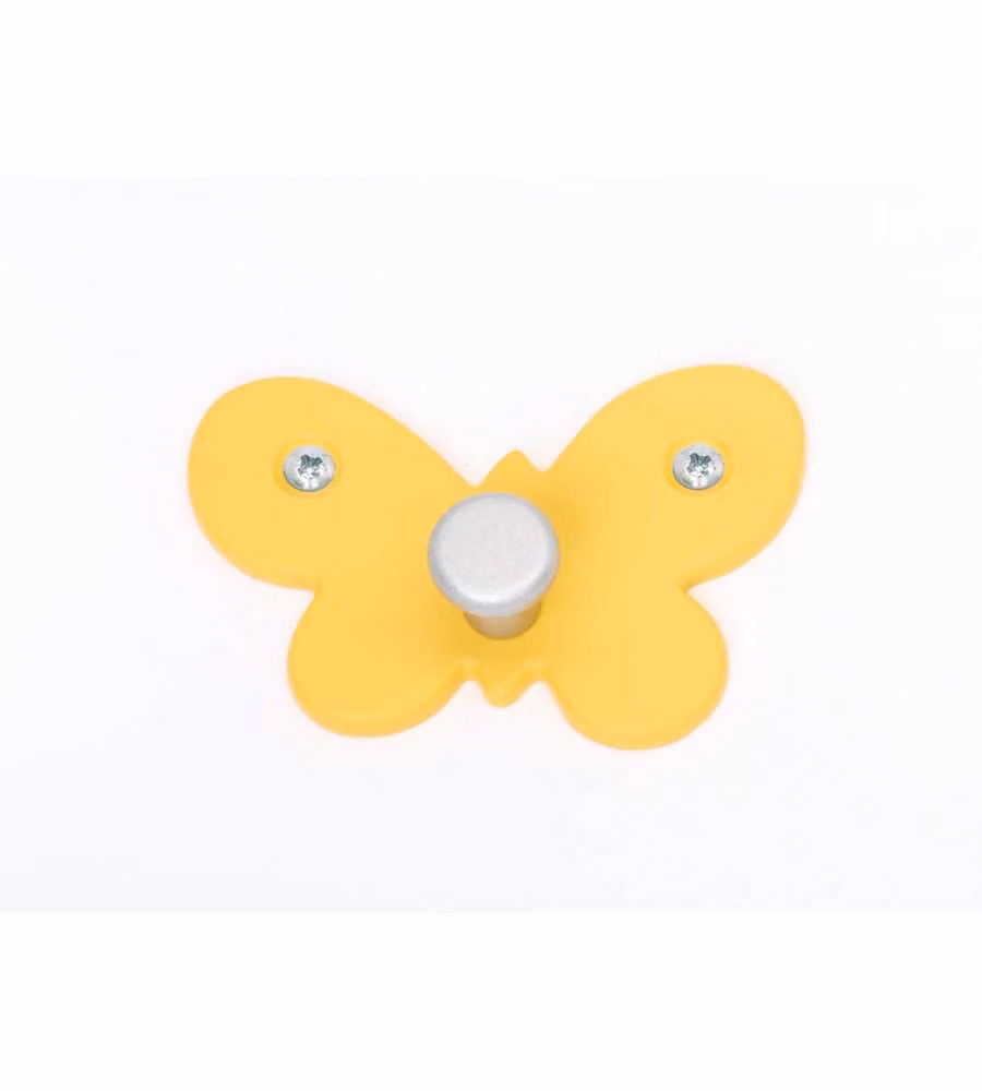 Appenditutto farfallina in plastica giallo/argento