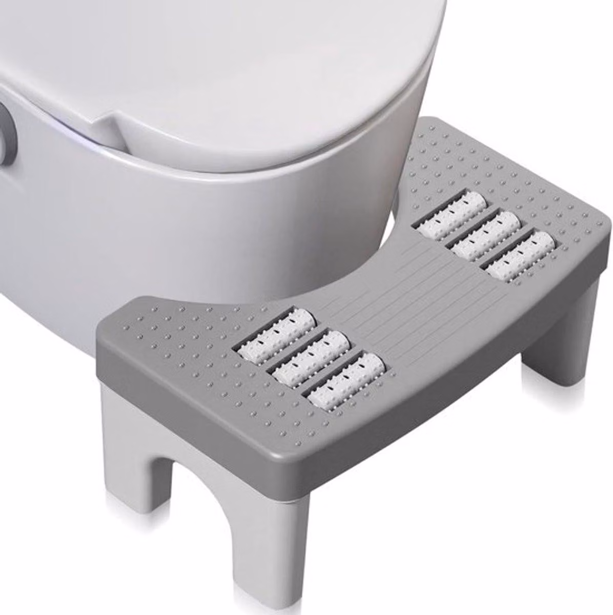 Alza WC per migliorare la postura, design ergonomico e utilizzo confortevole, colore grigio