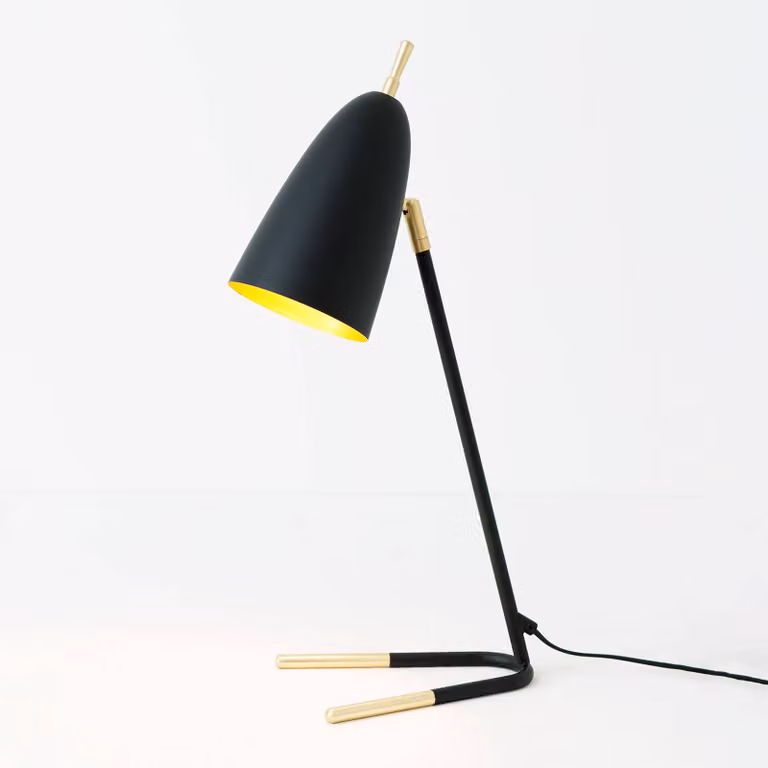 Holländer Lampada da tavolo Obelisco, Nero, Soggiorno / Sala da pranzo, Metallo, Moderno, Lampada da tavolo