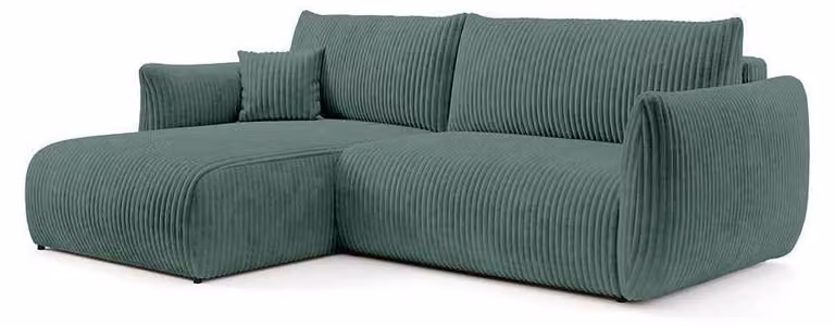 Divano a tre posti con funzione letto, modello Alloro, colore grigio chiaro